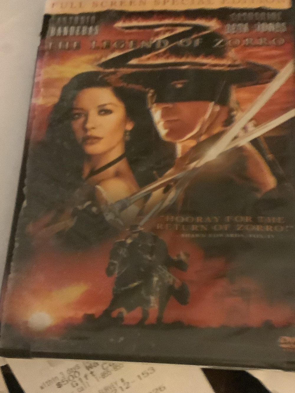 The Legend of Zorro DVD - Red and Black Cover